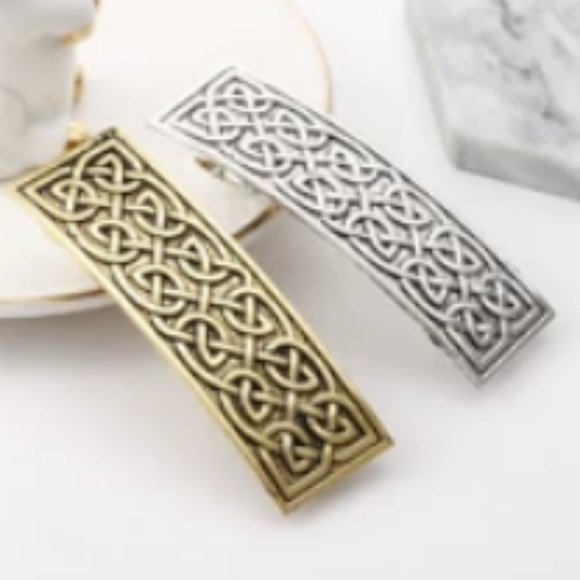 New Celtic Knot Viking Bird Hair Barrette Clip - Picture 10 of 10